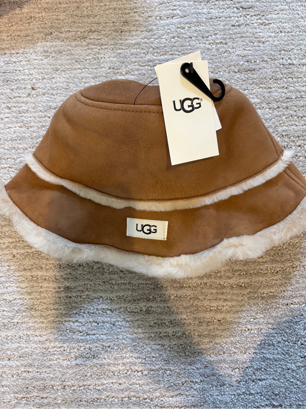 UGG Chestnut Faux-Shearling Bucket Hat